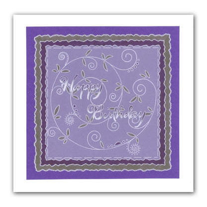 Nested Deckle Circles & Squares A5 Square Groovi Plate Set