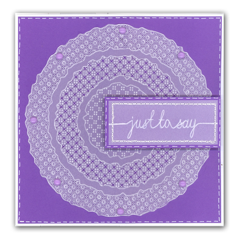 Nested Deckle Circles & Squares A5 Square Groovi Plate Set