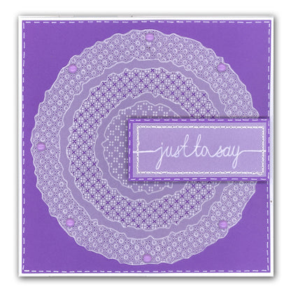 Nested Deckle Circles & Squares A5 Square Groovi Plate Set