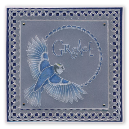 Word Chain Collection Groovi Border Plate & Mate Set + Groovi Border Folder