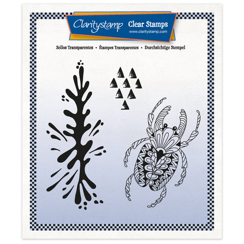 Cherry's Funky Beetle A5 Square Stamp & Mask Set