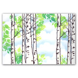 Birch Trees 7" x 7" Stencil