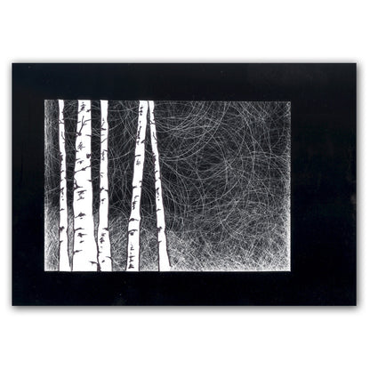 Birch Trees 7" x 7" Stencil
