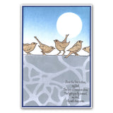 Bird & Flower Rows A5 Stamp & Mask Set