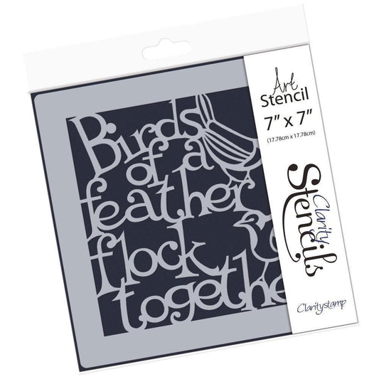 CLEARANCE Birds of a Feather 7" x 7" Stencil