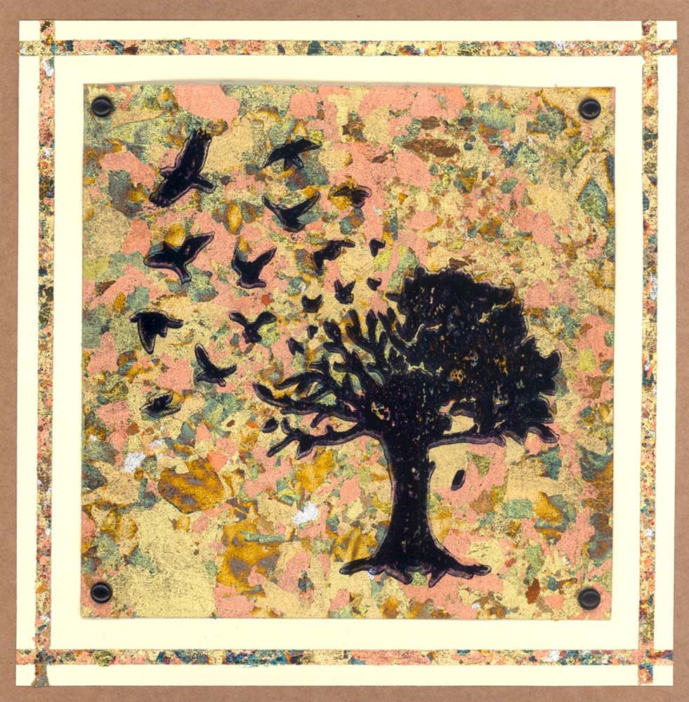 Bird Tree 7" x 7" Stencil