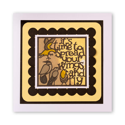 CLEARANCE It's Time to Spread Your Wings - Three Way Overlay A4 Slim Stamp Set