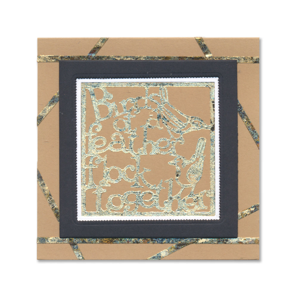 CLEARANCE Birds of a Feather - Three Way Overlay A4 Slim Stamp Set