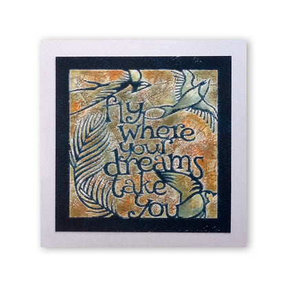 CLEARANCE Fly Where Your Dreams Take You - Three Way Overlay A4 Slim Stamp Set