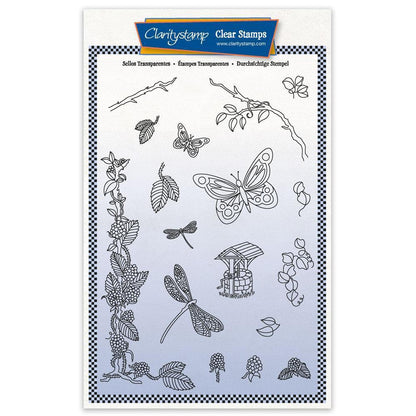 Barbara's SHAC Woodland Blackberry A5 Stamp & Mask Set