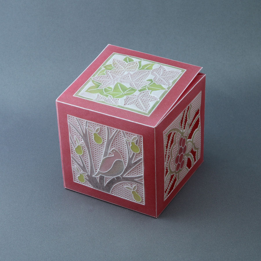 Christmas Cube Box Tem-plate A4 & Border Groovi Collection