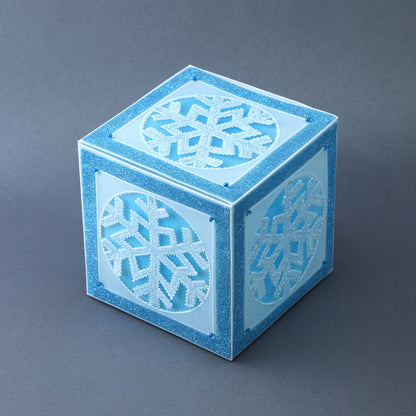 Christmas Cube Box Tem-plate A4 & Border Groovi Collection