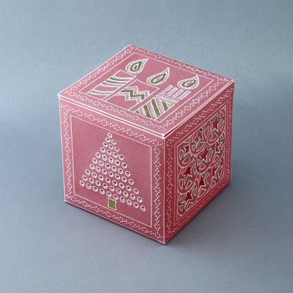 Christmas Cube Box A4 Groovi Tem-plate
