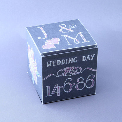 Christmas Cube Box A4 Groovi Tem-plate