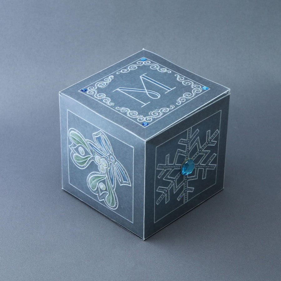 Christmas Cube Box A4 Groovi Tem-plate