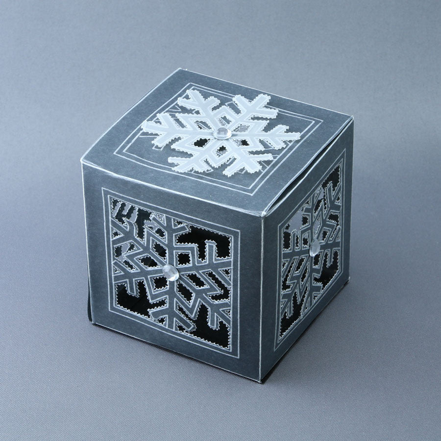 Christmas Cube Box A4 Groovi Tem-plate