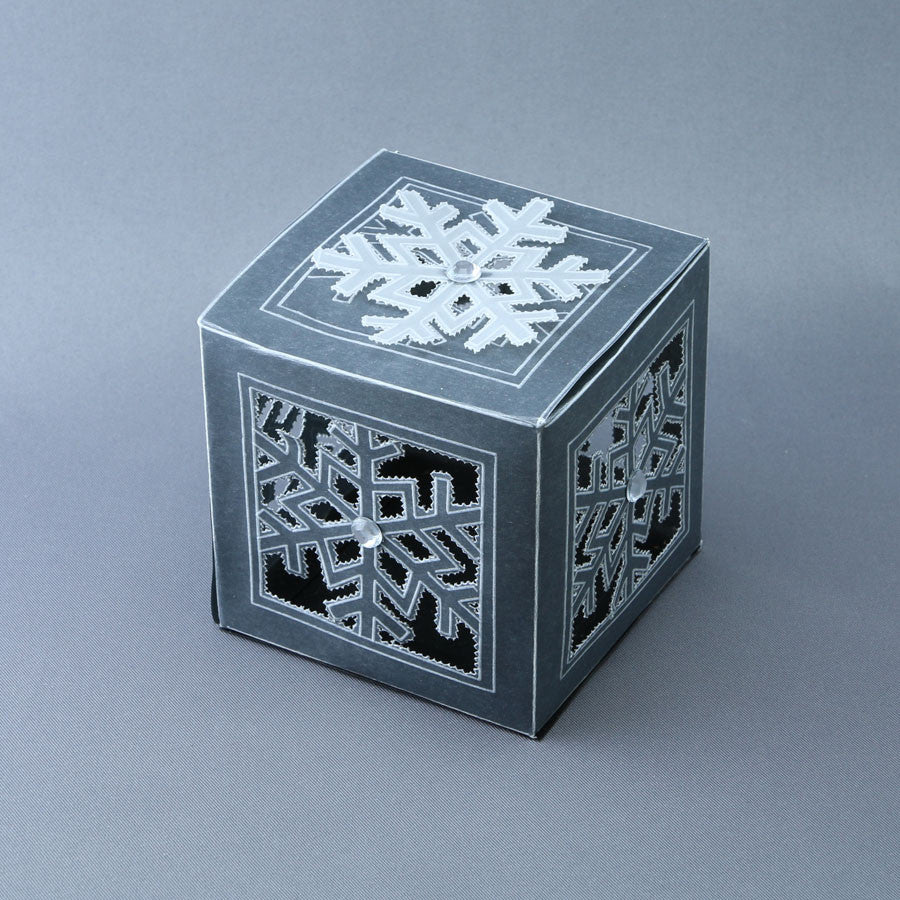 Christmas Cube Box A4 Groovi Tem-plate