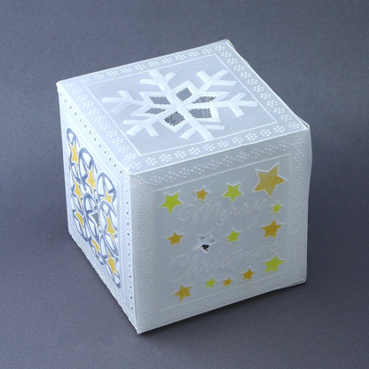 Christmas Cube Box A4 Groovi Tem-plate