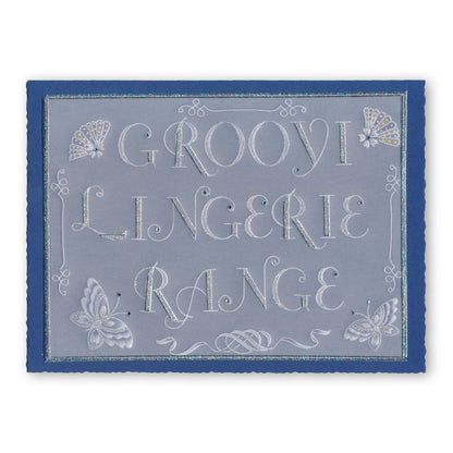 Oooh-La-La Knickers & Bra A4 Square Groovi Plate Set