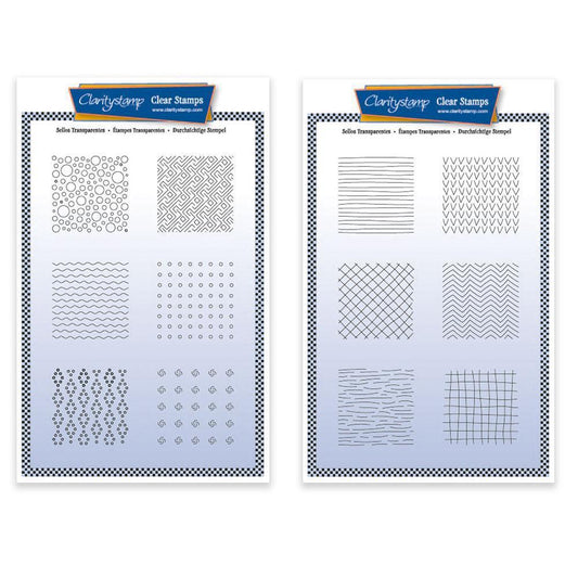 Textures - Bubbles & Lines A5 Stamp Collection