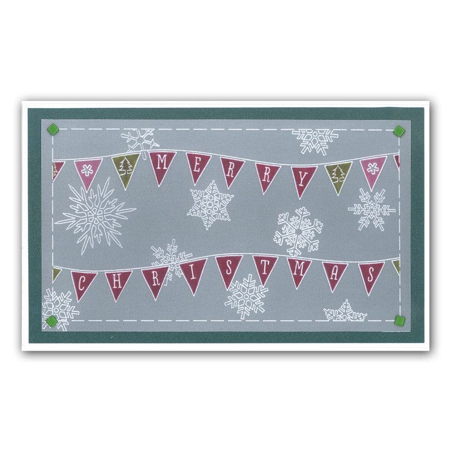 Bunting & Baubles Groovi Border Plate Set