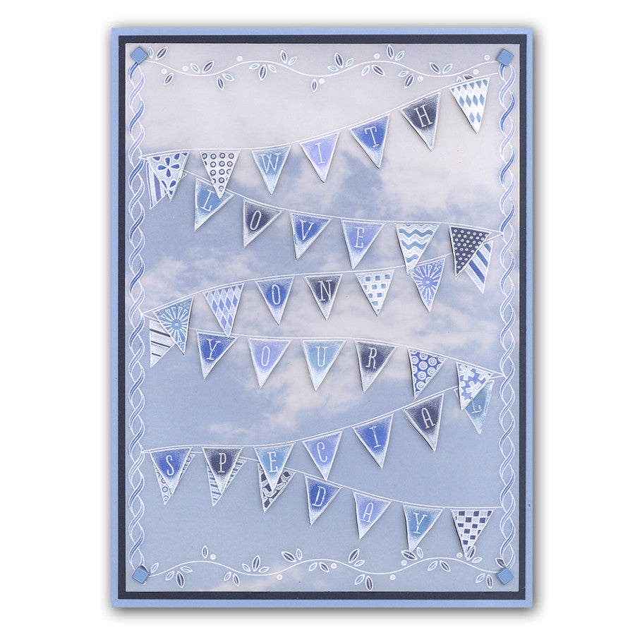 Bunting & Baubles Groovi Border Plate Set