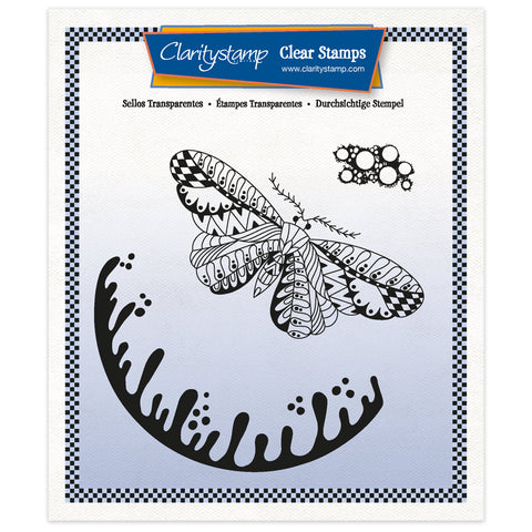 Cherry's Funky Butterfly A5 Square Stamp & Mask Set
