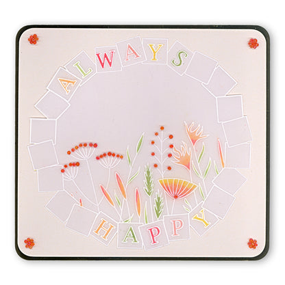 Butterfly Wreath A5 Square Groovi Plate