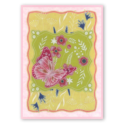 Butterfly Wreath A5 Square Groovi Plate