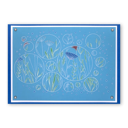 Butterfly Wreath A5 Square Groovi Plate