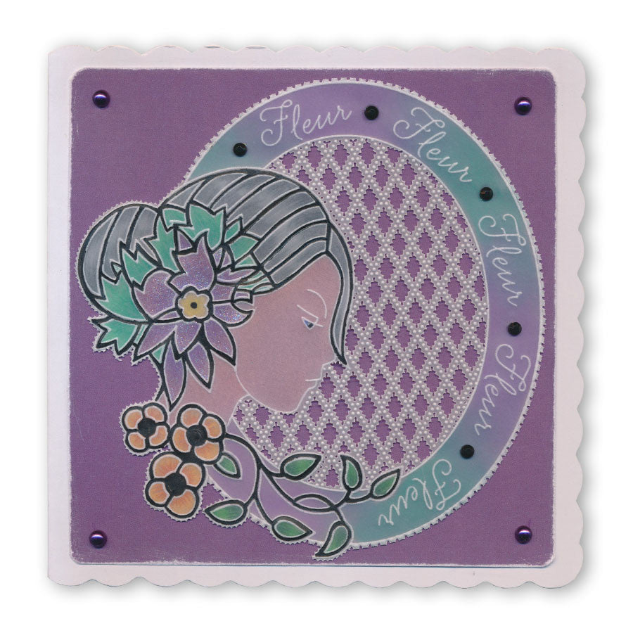 Fleur Cameo A6 Square Groovi Plate