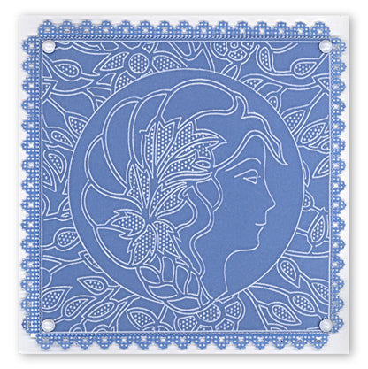 Amaryllis Cameo A6 Square Groovi Plate