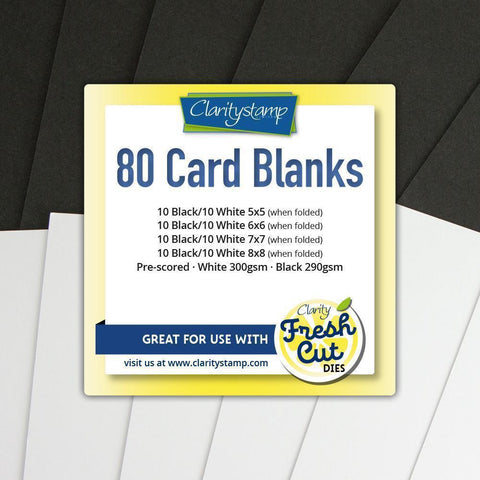 Card Blanks Bundle Black & White, All Sizes x10 of Each