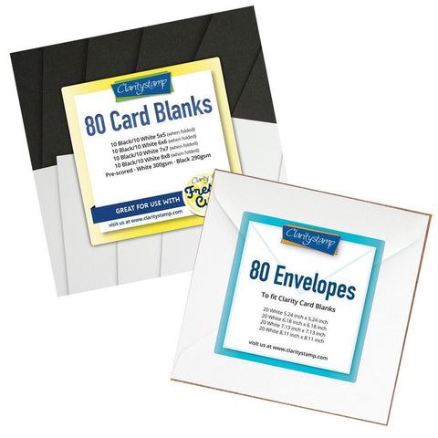 Black & White Card Blanks & Envelopes Bundle