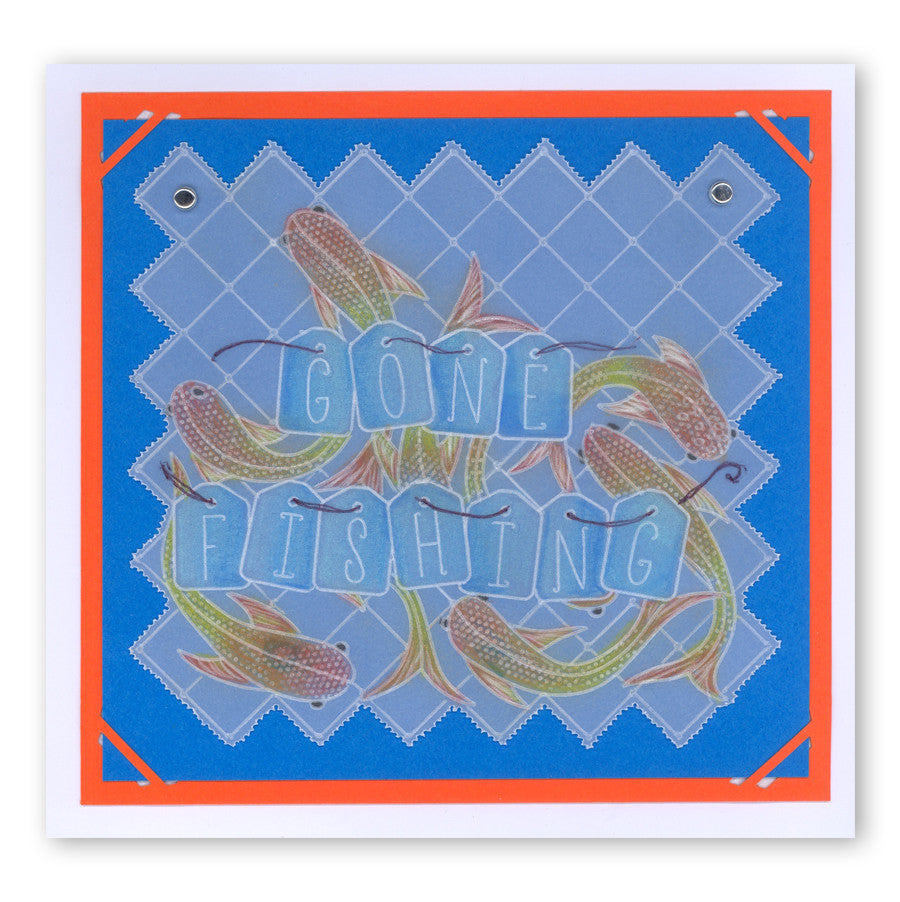 Netting Pattern A5 Square Groovi Plate