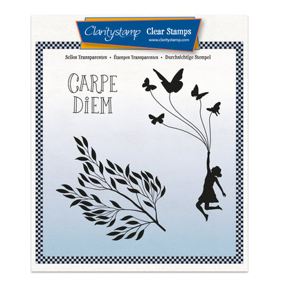 Flutterby Carpe Diem A5 Square Stamp Set