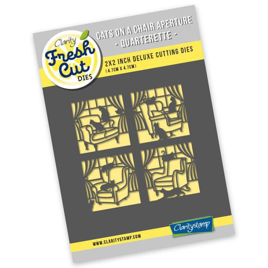 Cats on a Chair Quarterette - Aperture Clarity Fresh Cut Die