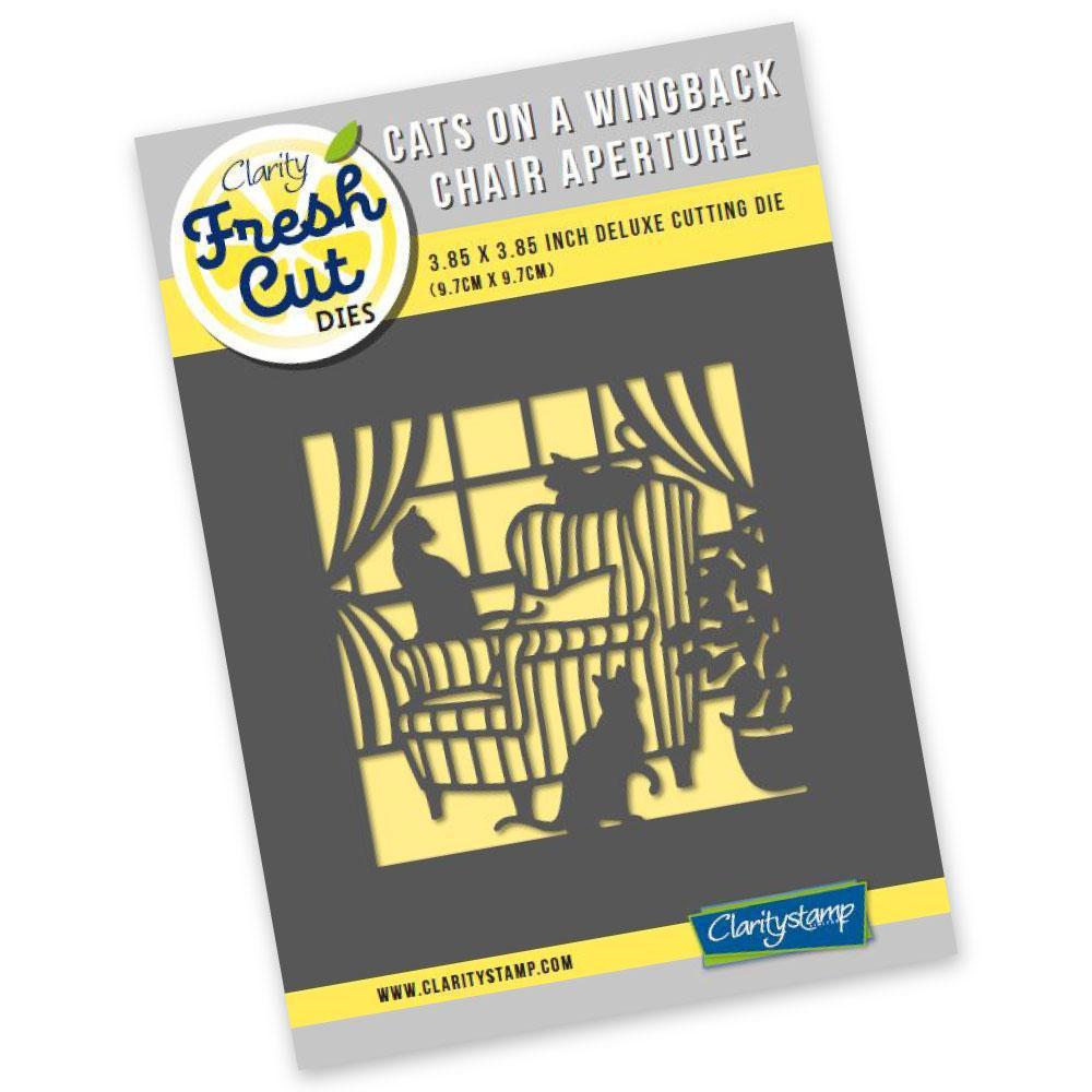 Cats on a Wingback Chair - Aperture Clarity Fresh Cut Die