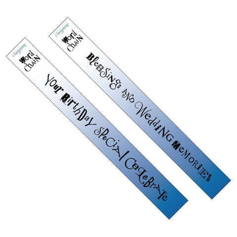 Celebration Word Chain Stamp Duo