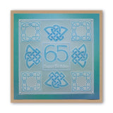 Large Celtic Illuminated Numbers A5 Square Groovi Plate
