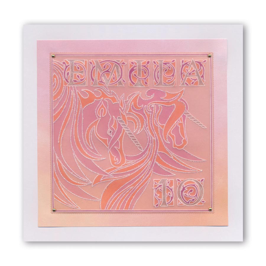 Small Celtic Illuminated Numbers Groovi Spacer Plate for A5 Plate Mate