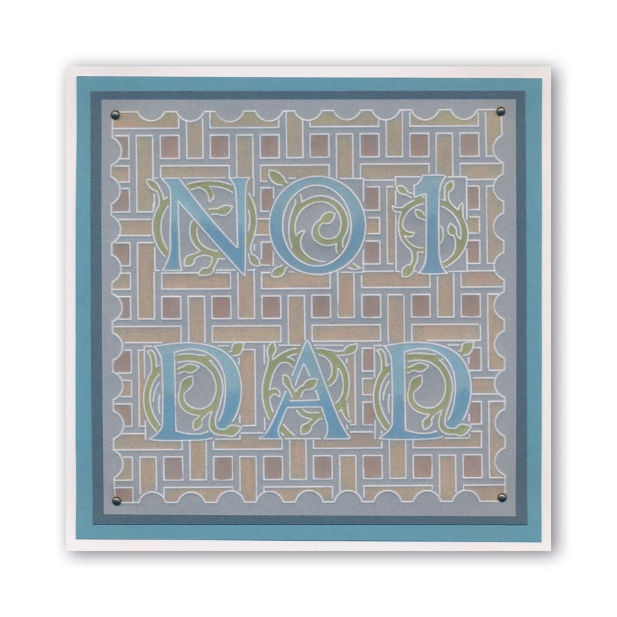 Large Celtic Illuminated Numbers A5 Square Groovi Plate