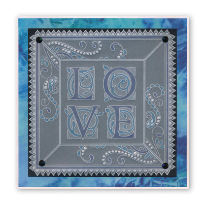 Large Celtic Illuminated Alphabet A4 Square Groovi Plate