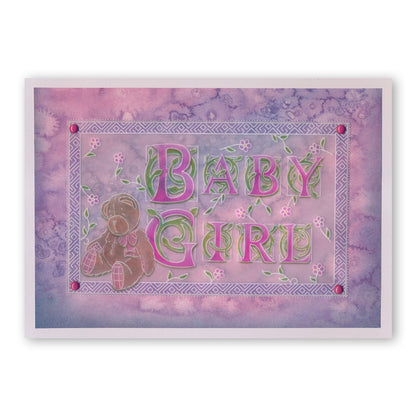 Small Celtic Illuminated Alphabet A5 Square Groovi Plate