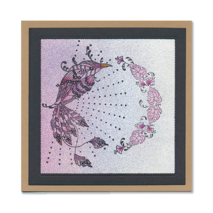 CLEARANCE Wild & Beautiful Bird of Paradise & Leafy Flourish A5 Square Stamp Set