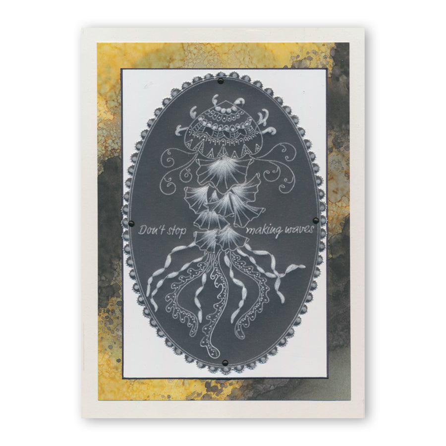 CLEARANCE Under the Sea - Jellyfish A5 Square Groovi Plate