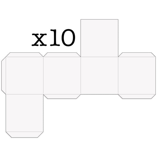 Pack of 10 Cube Boxes