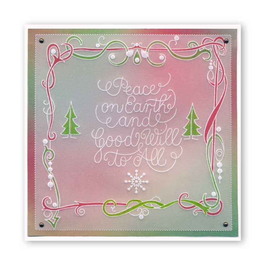 Christmas Tree Baubles A6 Square Groovi Baby Plate