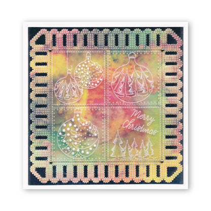 Christmas Tree Baubles A6 Square Groovi Baby Plate
