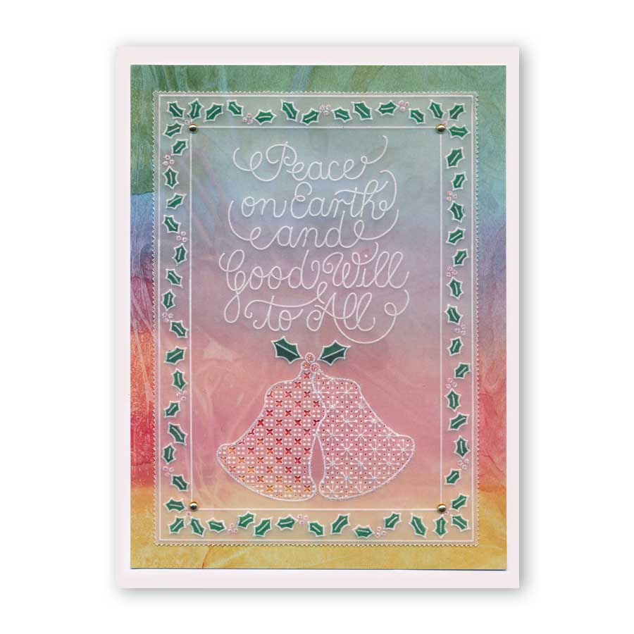 Christmas Baubles & Sentiments Collection A6 Square Groovi Plate Set + Spacer